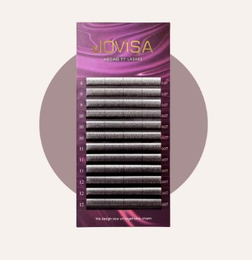 JOVISA 6D 朵毛稼接 -【赫黛絲0.07】睫毛 CC卷度 8+9MM長度▸黑色◂