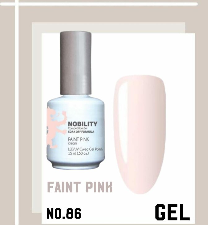 Nobility Gel Polish – NBGP86 Faint Pink 15ml (made in USA)