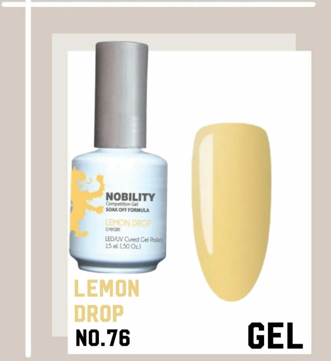 Nobility Gel Polish – NBGP76 Lemon Drop 15ml (Made in USA)